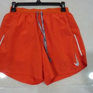Nike Dri Fit Running Shorts 14" Lined RED Orange Womens S